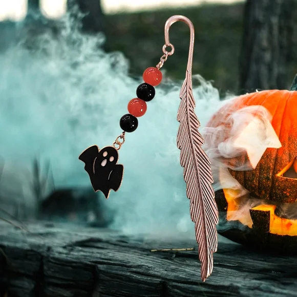 Ghost Charm Feather Bookmark - Picture 2 of 3